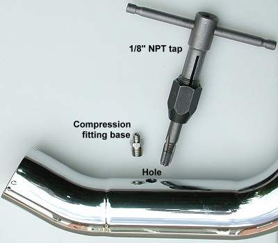 Tapping pipes for probes