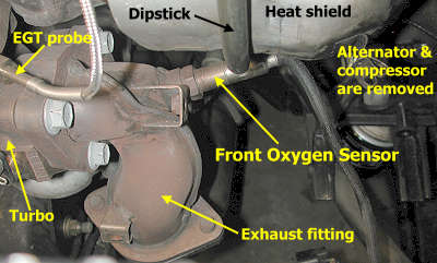 Front O2 sensor after front heat removed